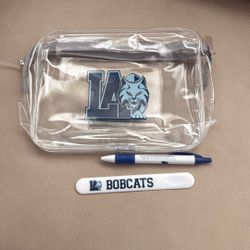Our Lady Of Lourdes Academy Clear Pencil Case With Pen And Nail Filer