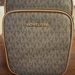 Michael Kors Signature Logo Brown Crossbody