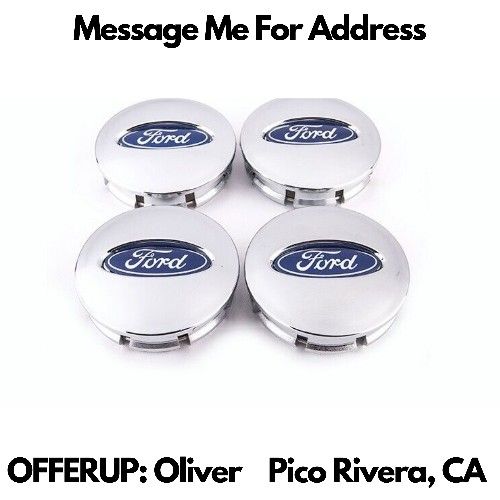 4 Pcs Matte Silver 66mm Wheel center Hub caps Hubcap Emblem For Ford