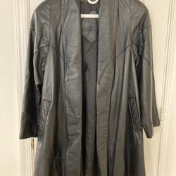 Vintage Preston & York Leather Dress Coat