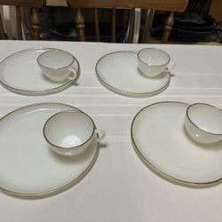 Vintage Fire - King Gold Trim Snack Sets