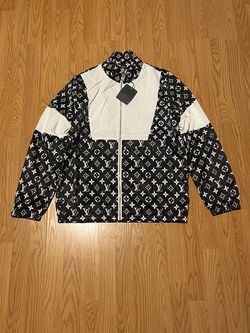 Black and white lv windbreaker size medium