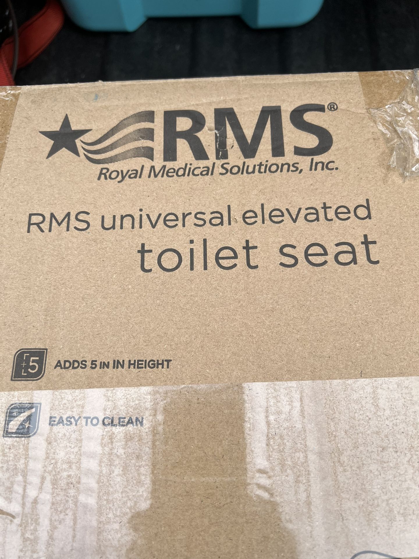 RMS Universal Elevated Toilet Seat With Support Arms - Adds 5” In Height