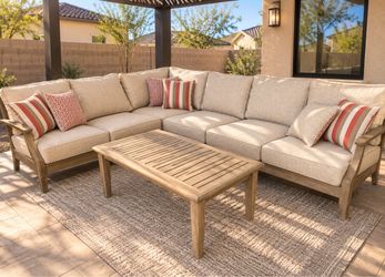 Eucalyptus Wood Outdoor Patio Sectional *New*