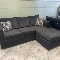 Grey Blueish Reversible Chase Sectional ‼️NEW In Stock‼️