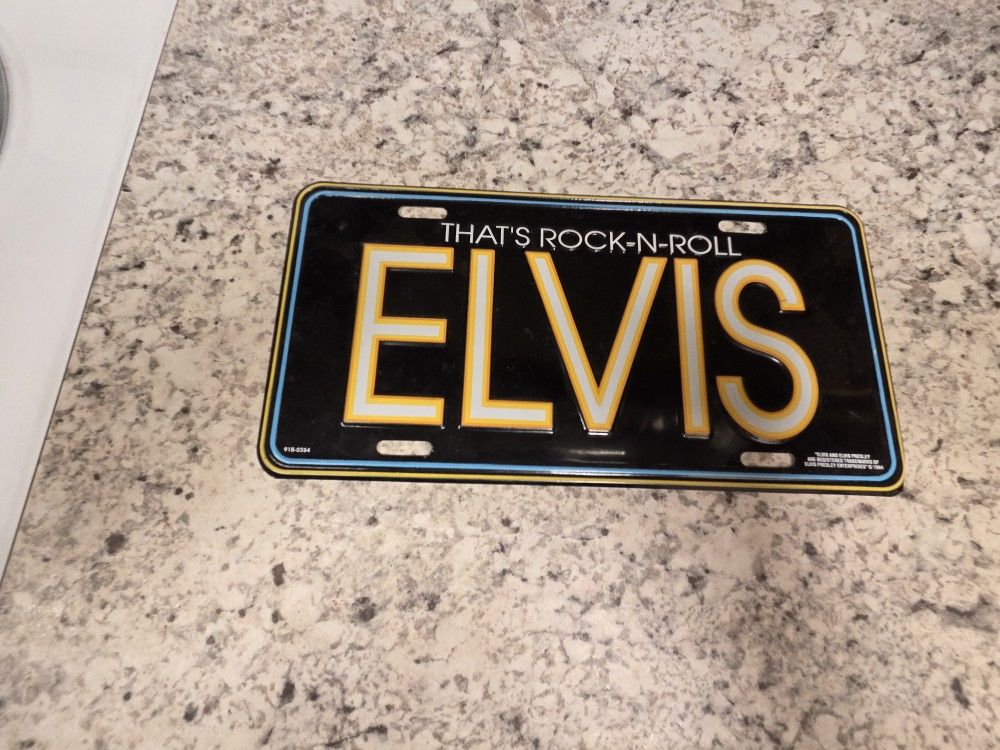 Elvis License Plate And Puzzle