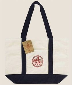 TRADER JOE’s LARGE NAVY TOTE BAG