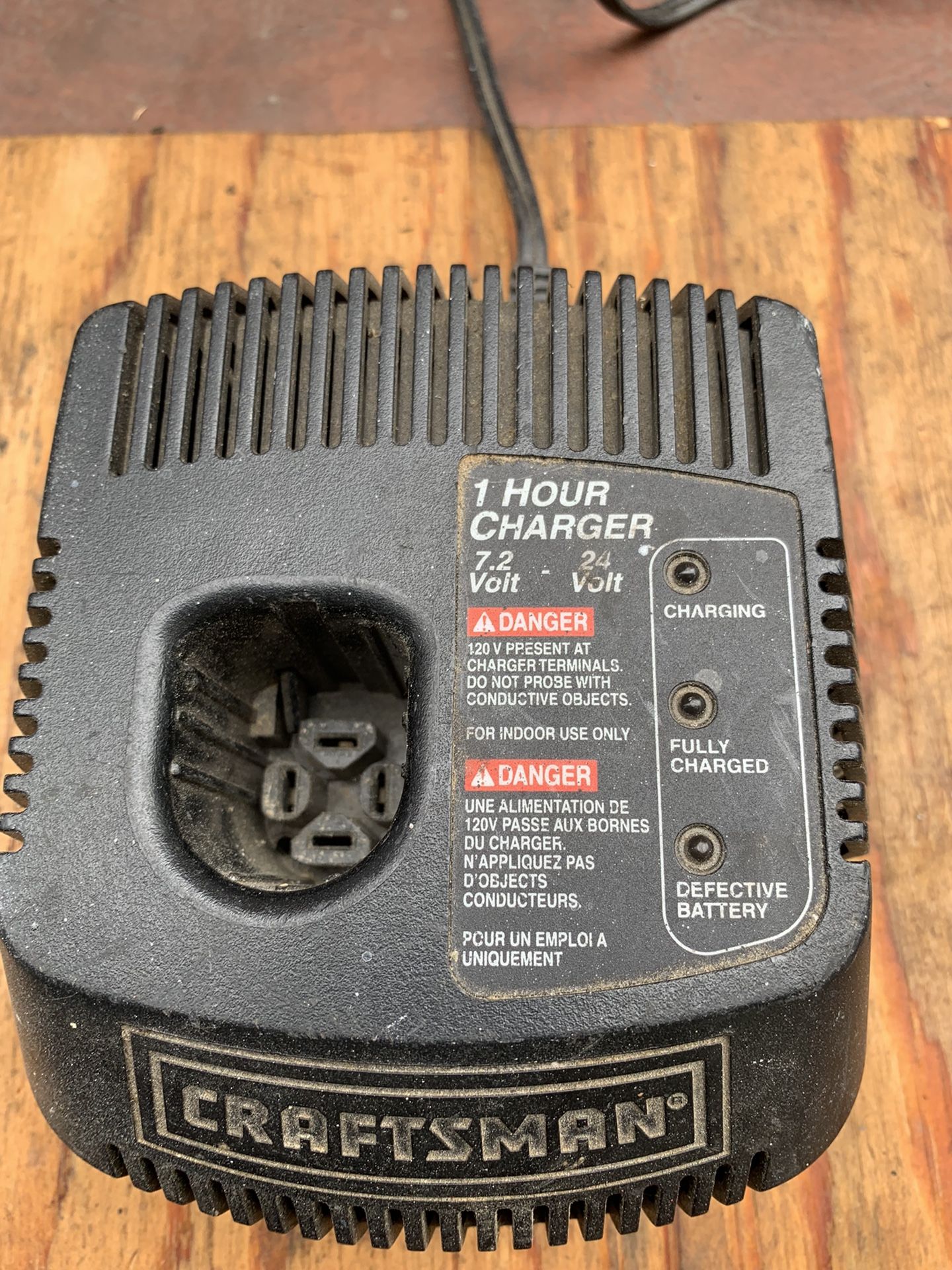 Craftsman 7.2 volt- fo 24 volt battery charger