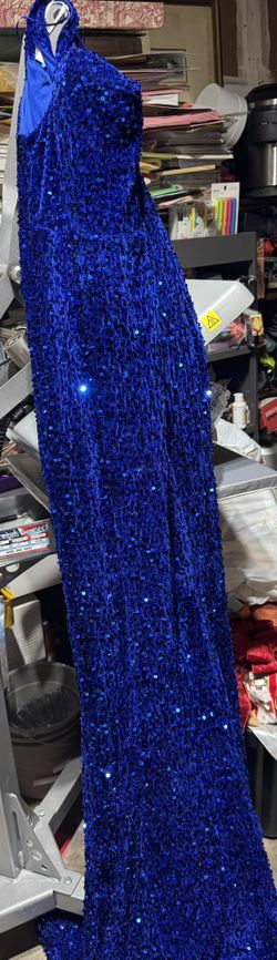 Blue Long Sequin Dress Size L