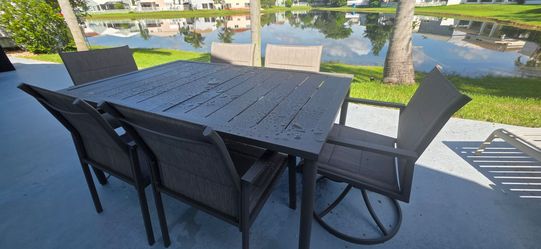 Assembled 7 piece outdoor patio set