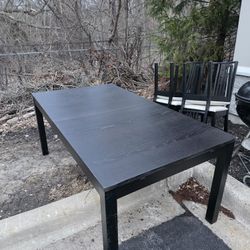 Dining Table [2 leafs] Plus 4 Chairs