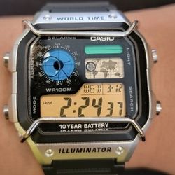 Casio AE1200 (Hydromodded w/ colored screen)