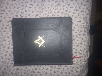 Masonic Bible Black Leather Cover