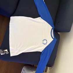 Blue And White Chrome Long Sleeve Shirt 