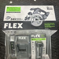 FLEX 24-volt 6-1/2-in Brushless Cordless Circular saw battery & charger