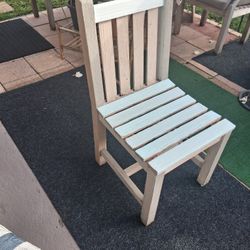 Hand-painted Solid Teak Chair