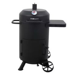Charcoal Drum Smoker and Grill in Black