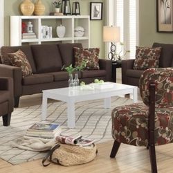 Brand New 2 Piece Chocolate Sofa and Love Seat