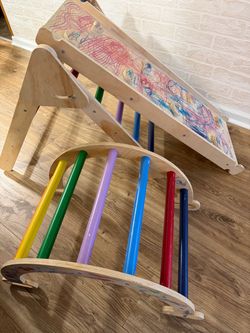 Wooden Pikler Triangle Climbing Set – 3 Pieces