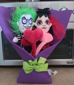 Beetlejuice And Lydia Deetz Plush Bouquet