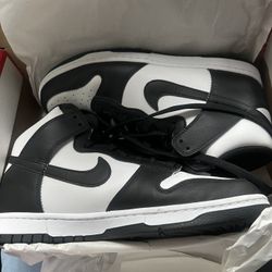 High top Panda Dunks Sz 9.5