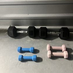 Dumbbell Set – 2 lb, 3 lb, and 20 lb Pairs 