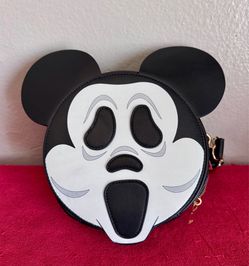 Magically Horrific Mickey Mouse Disney Black Crossbody Bag