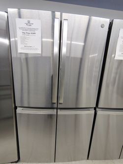 GE Stainless Steel French Door With Side By Side Door Freezer 