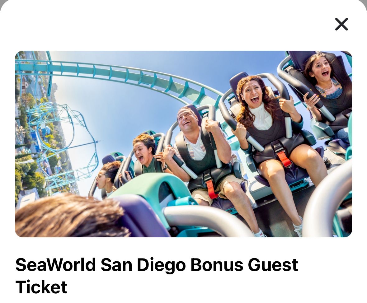 SeaWorld Guest Ticket, $35 Each