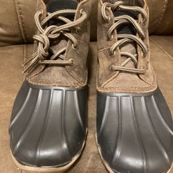 Men Sperry BREWSTER LOW BOOT Brown Black Size 8.5