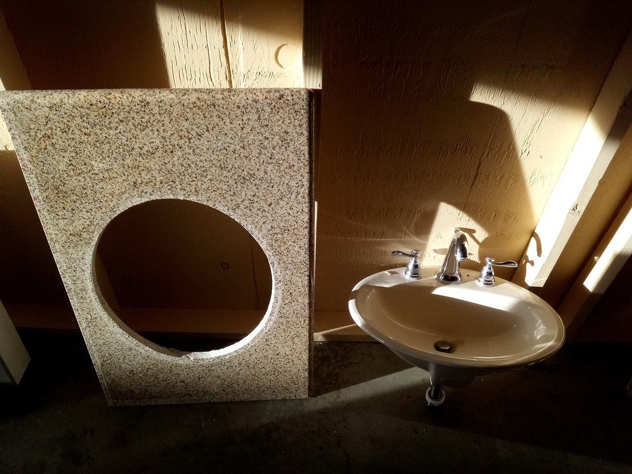 36 inch granite top and sink faucet
