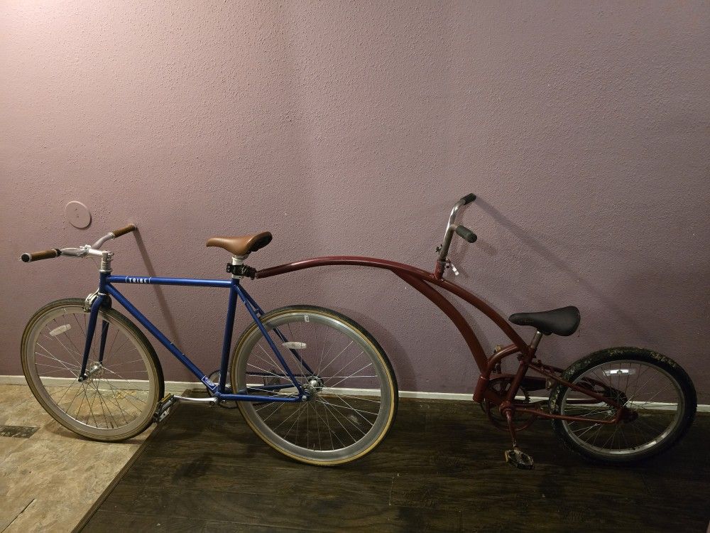 Pull behind bike for kids