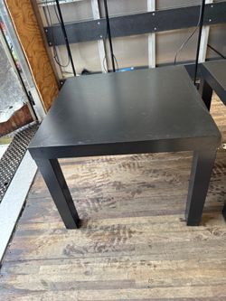 Modern Black Square Side Table