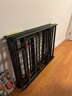 Queen Bed Frame with Storage, Foldable Metal Platform
