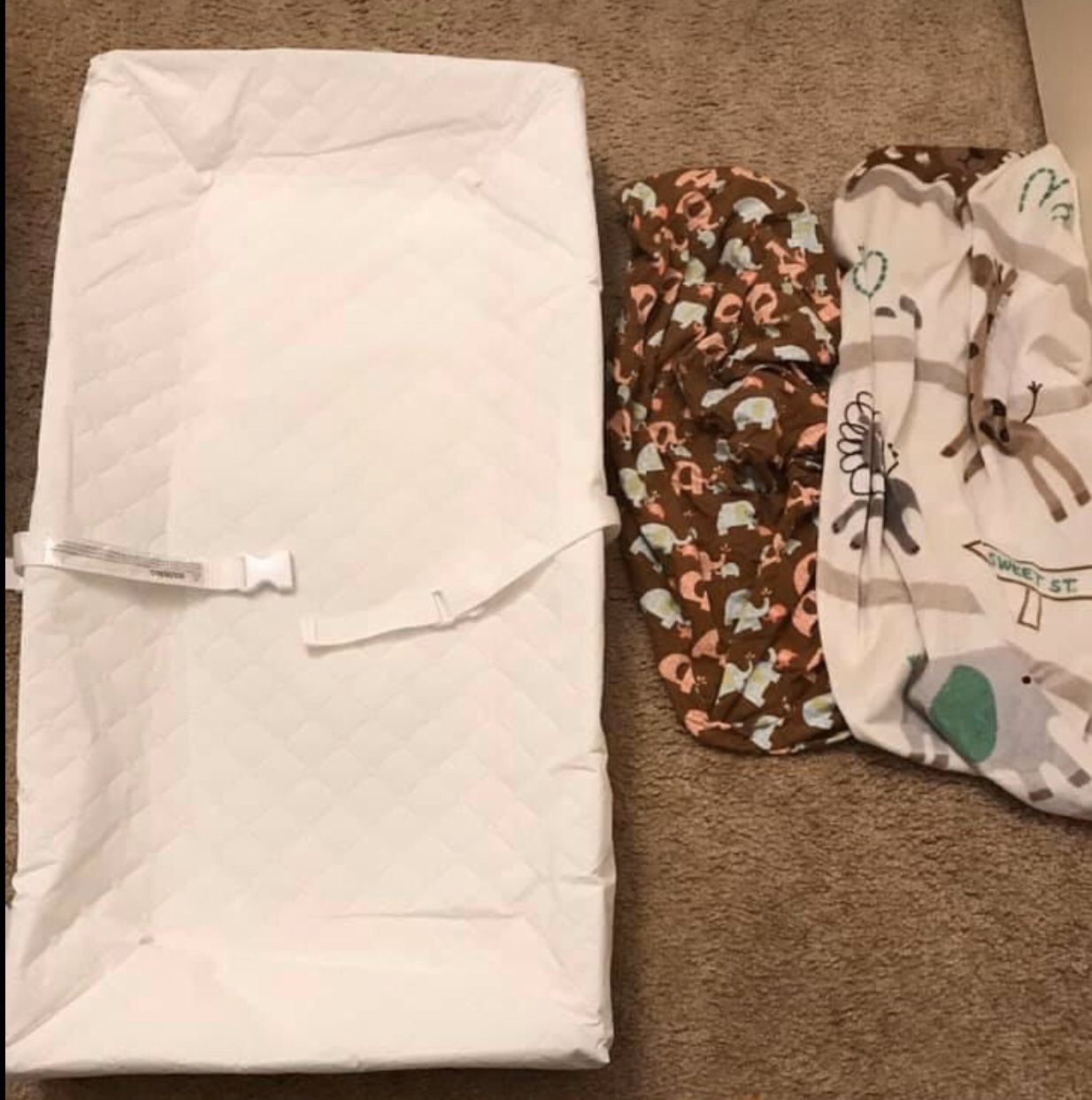 Diaper Changing Pad with 2 covers