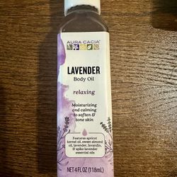 NEW Unopened Aura Cacia Lavender Body Oil, 8 Oz 
