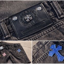 Chrome Hearts Men’s Denim Jorts – Size 36 – Cash