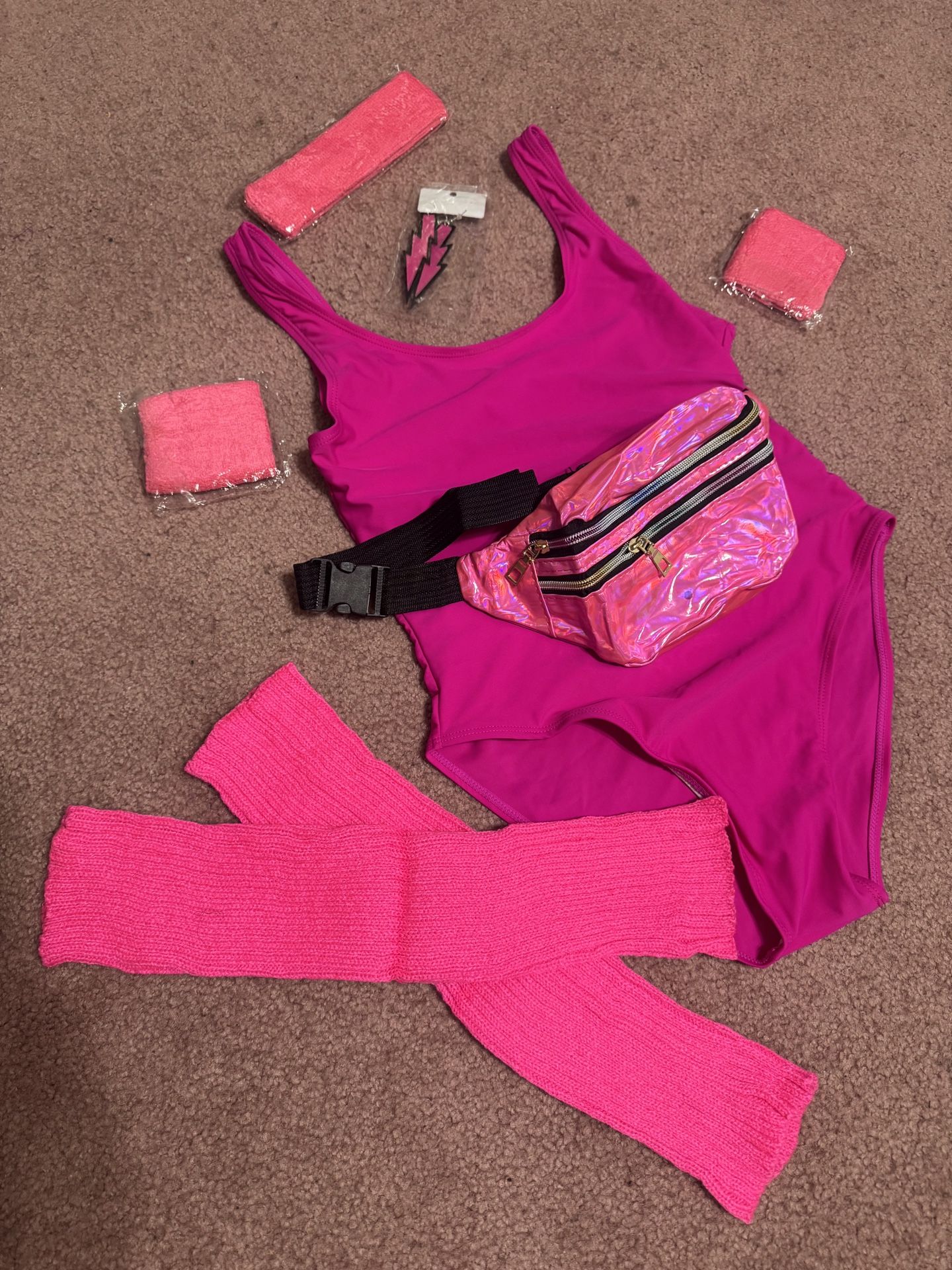 New Medium Neon Bodysuit Costume Festival Rave Outfit Top Work Out
