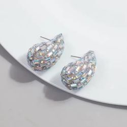 E288 -Fashion Colorful Crystal Tear Drop Earrings!  