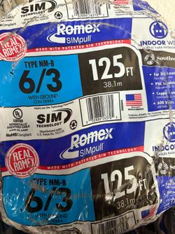 New romex wire 6/3