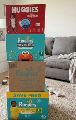 Unopened Diaper Boxes - Size 1 (Huggies & Pampers)