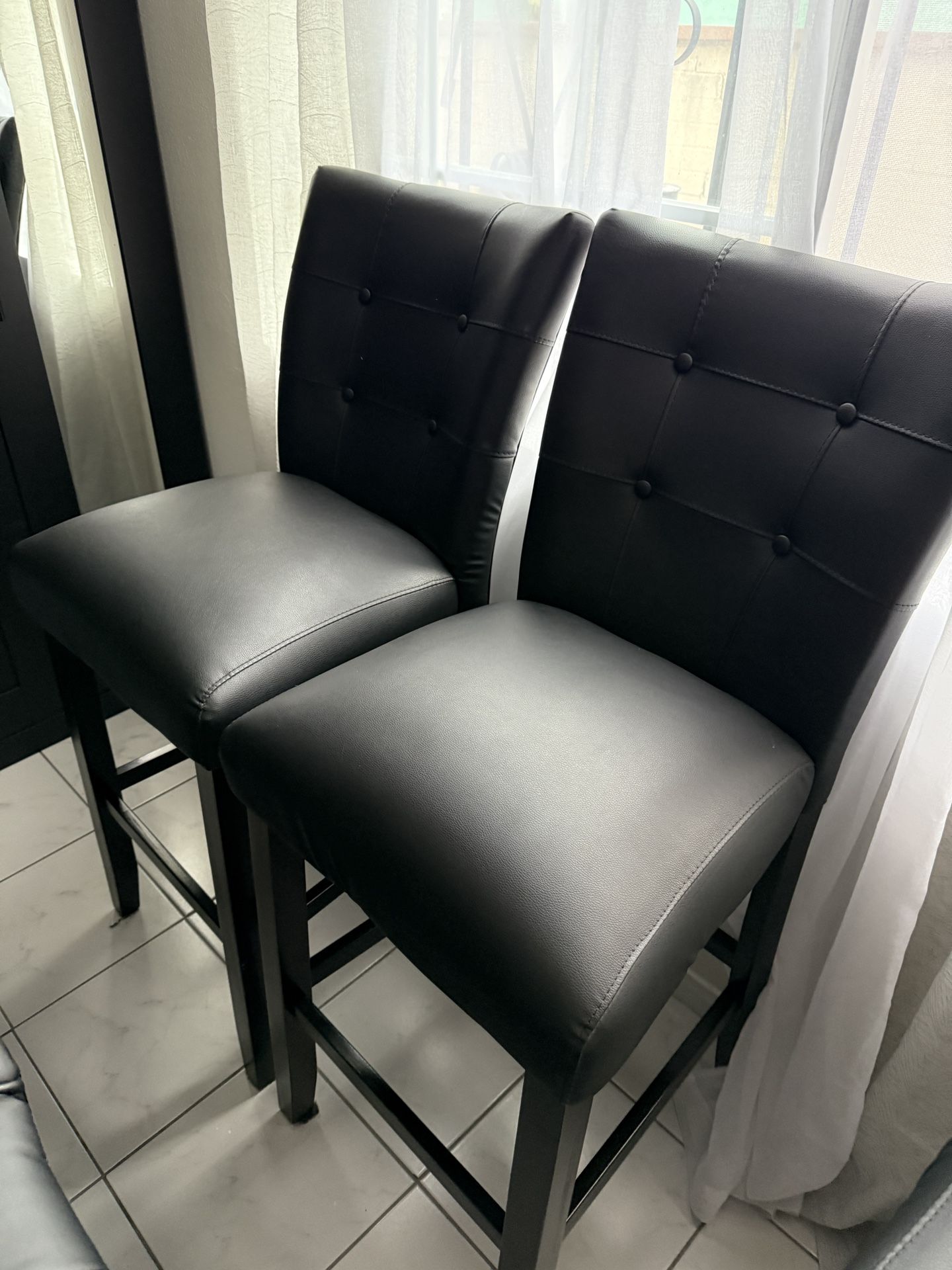 4 High Stool Bar Chairs