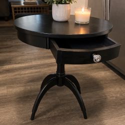 Modern Round Side Table w/ Drawer – $60 (Steal)