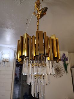 Small Gold Crystal Chandelier