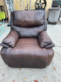 Leather recliner