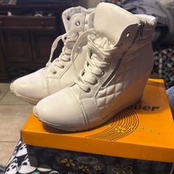 White Sneaker Wedges 