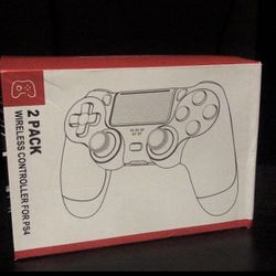 Wireless Controller For PS4, PS4 Pro, And Slim. Black Coloring.