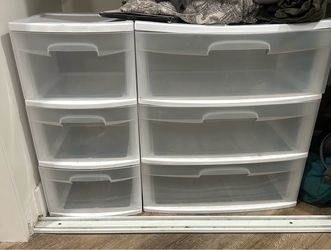 Plastic 3-Drawer Storage Containers