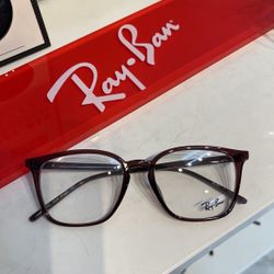 New Authentic Rayban Eyeglasses Frame Large Size Purple Transparent Size 54