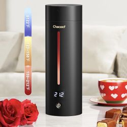 Travel Kettle 𝐔𝐩𝐠𝐫𝐚𝐝𝐞𝐝, Portable Electric Kettle, 350ml Small Electric Kettle with 5 Variable Presets, 304 Stainless Steel Hot Water Boiler wi